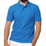 Рубашка-поло с карманом (Fayz-M), пике, ярко-голубой, (арт. FZ023-13)