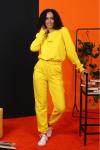 Женский костюм с брюками 15358 Желтый