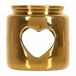 Аромалампа "Сердце", свеча в комплекте, золотая, 7,5 х7,5 х7,5 см, для бани и сауны "Банные штучки" /12