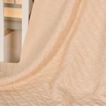 Одеяло-плед вязаное Косичка 95х110см, бежевый, 260г/м, акрил 81%, PVC 13%, полиамид 6%