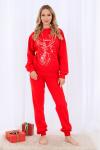 Женский костюм с брюками 21553 Красный