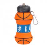 Бутылка для воды, 550 мл, "Баскетбольный мяч", складная, 18 х 8.7 см