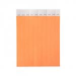 Бумажный контрольный браслет "Оранжевый неоновый" TYVEK 100 штук