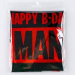 Букет из шаров «Happy B-day man», чёрно-красный, для него, фольга, латекс, набор 14 шт.