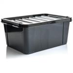 Ящик универсальный для хранения с крышкой "FULL BLACK", цвет черный, 15л