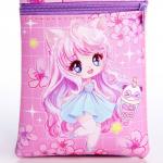 Подарочный набор для девочки Kawaii, сумка, значок, цвет розовый