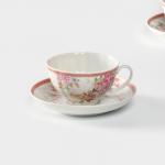 Набор чайный фарфоровый «Цветочный вальс», 4 предмета