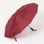 Зонт автоматический «Lanford», 3 сложения, 12 спиц, R = 51 см, цвет бордовый