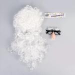 Новогодний карнавальный набор «Дедушка Мороз», (борода+ очки), на новый год