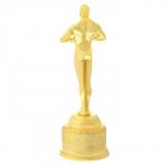 Наградная фигура мужская «Золотой человек», оскар, кубок, пластик, 18,5 х 6,3 см.