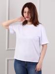 *Белая базовая футболка женская больших размеров