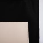 Шопер  NAZAMOK, карман кожзам, цвет чёрный, бежевый, 40х35 см