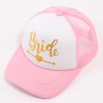 Карнавальный аксессуар-кепка " Bride", цвет розовый