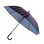 Зонт - трость полуавтоматический «Полосы», 8 спиц, R = 54 см, цвет синий/красный