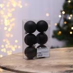 Ёлочные шары новогодние «Отдаём подарки и расходимся», на Новый год, пластик, d-6, 6 шт., цвет чёрный