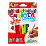 Фломастеры 24 цвета, Carioca "Joy", тонкий наконечник,  увеличенный ресурс, суперяркие, легко смываемые и нетоксичные чернила, европодвес