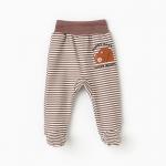 Ползунки детские "Мишка", цвет бежевый, рост 62