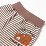 Ползунки детские "Мишка", цвет бежевый, рост 56