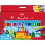 Фломастеры Faber-Castell Замок, 50 цв., смываемые, картон, европодвес, 554204
