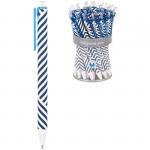 Ручка шариковая автоматическая Greenwich Line Classy stripes синяя, 0,7мм, игольчатый стержень, софт-тач, GL_25781