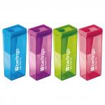 Точилка пластиковая Berlingo NeonBox 1 отверстие, контейнер, ассорти, BBp_15008