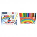 Фломастеры Centropen Rainbow Kids, 24 цв., трехгранные, смываемые, ПВХ, 7 7550 2402