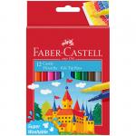 Фломастеры Faber-Castell Замок, 12 цв., смываемые, картон, европодвес, 554201