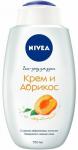 NIVEA 750мл Гель-уход для душа Крем абрикос (Hydra IQ)*6
