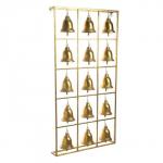 Декор настенный металл "Колокола" 15 колокольчиков золото 97х50,5х10 см