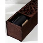 Ящик для вина Adelica «Лацио», 34*10,5*10,2 см, цвет тёмный шоколад
