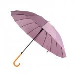 Зонт - трость полуавтоматический «Пастель», 16 спиц, R = 52 см, цвет розовый