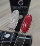 Grattol Acryl Gel 13 Ruby Glitter, гель для моделирования ногтей, 30 мл туба