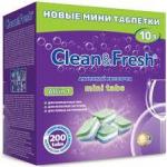 Таблетки для ПММ Сlean&Fresh mini tabs 10гр; 200 шт