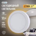 Светодиодный светильник накладной круглый "ФОТОН" CLO-12W2700K-R