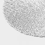 Набор салфеток сервировочных Доляна «Листья», d=10 см, 4 шт, цвет серебро
