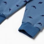 Ползунки детские "Дино", цвет голубой, рост 80