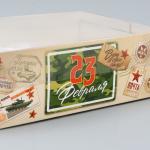 Коробка для капкейка, кондитерская упаковка, 6 ячеек, «Верь в себя», 23 февраля, 23 х 16 х 7.5 см
