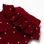 Ползунки "Мишка", цвет бордовый, рост 74