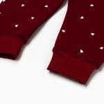 Ползунки "Мишка", цвет бордовый, рост 74