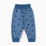 Ползунки детские "Дино", цвет голубой, рост 68