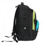 Рюкзак молодёжный 45 х 32 х 23 см, Grizzly "Спорт", эргономичная спинка, отделение для ноутбука, чёрный