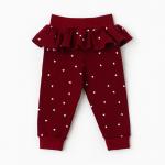 Ползунки "Мишка", цвет бордовый, рост 80