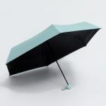 Зонт механический «Однотон», эпонж, 5 сложений, 6 спиц, R = 43 см, цвет МИКС
