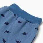 Ползунки детские "Дино", цвет голубой, рост 62