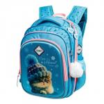 Рюкзак школьный 40х33х15см, эргономичная спинка, Across 410, голубой