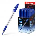 Ручка шариковая ErichKrause U-109 Stick&Grip Classic 1.0, Ultra Glide Technology, цвет чернил синий (в коробке по 50 шт.)