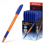 Ручка шариковая ErichKrause U-109 Stick&Grip Orange 1.0, Ultra Glide Technology, цвет чернил синий (в коробке по 50 шт.)