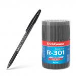 Ручка шариковая ErichKrause R-301 Stick&Grip Original 0.7, цвет чернил черный (в тубусе по 60 шт.)