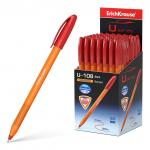 Ручка шариковая ErichKrause U-108 Stick Orange 1.0, Ultra Glide Technology, цвет чернил красный (в коробке по 50 шт.)