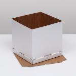 Коробка под торт, белая, 30 х 30 х 30 см